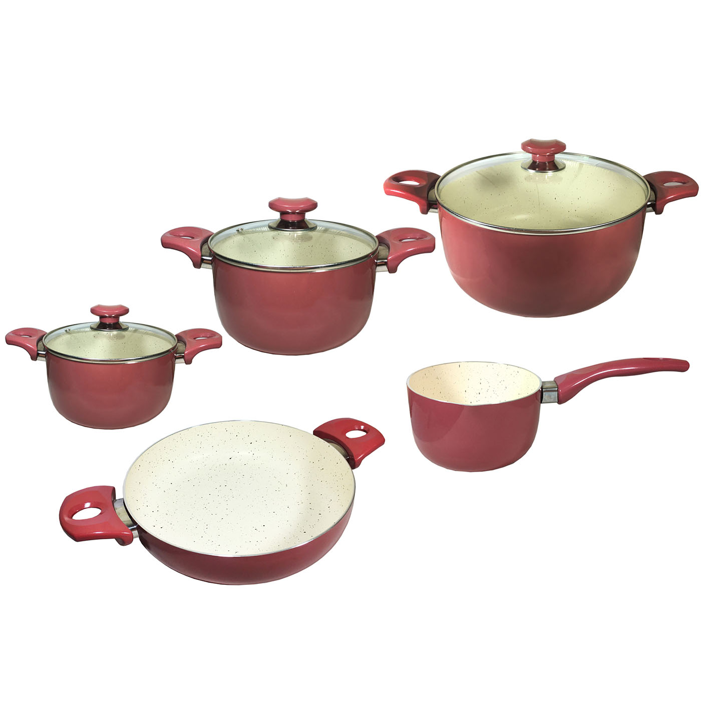 سرویس پخت و پز 8 پارچه عروس مدل مهتاب | بهترین قیمت سرویس 8 پارچه عروس