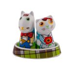 نمکدان تاپ چویس طرح گربه و سگ بسته 2 عددی