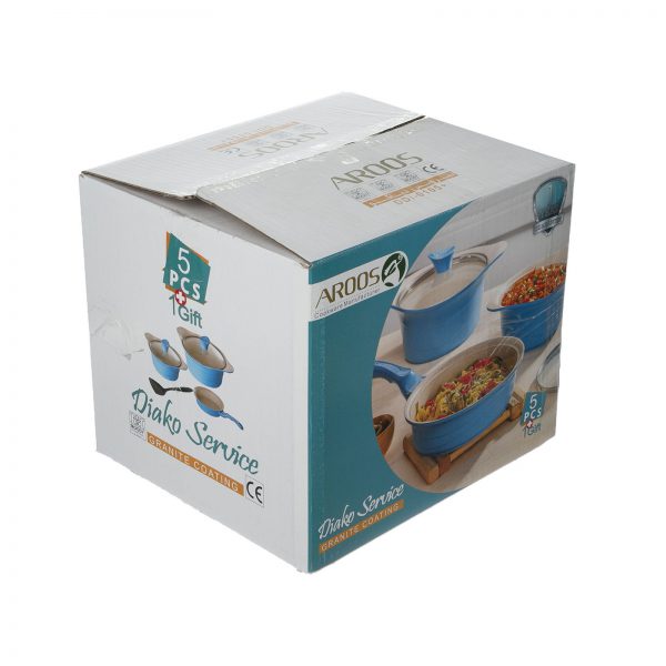 سرویس پخت و پز 5 پارچه عروس مدل دیاکو + هدیه کد 022