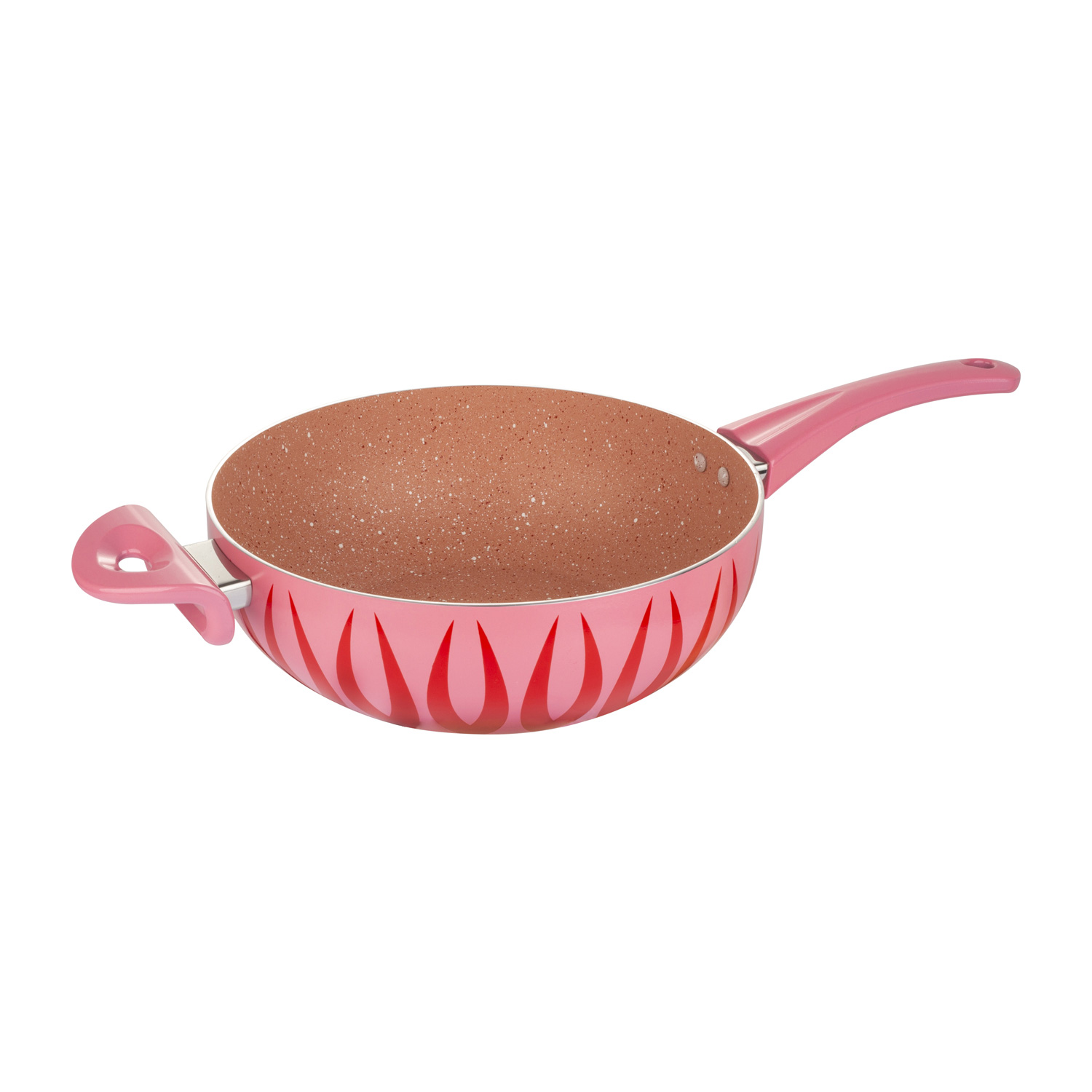 تابه وک عروس مدل فانتزی طرح آتشین سایز 28 | بهترین قیمت خرید تابه وک عروس