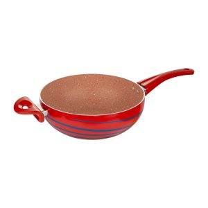 تابه وک عروس مدل فانتزی طرح خطی گرد سایز 28