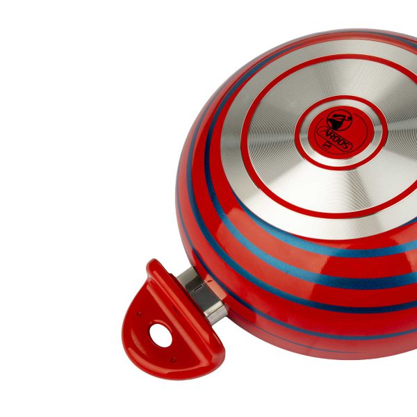 تابه وک عروس مدل فانتزی طرح خطی گرد سایز 28