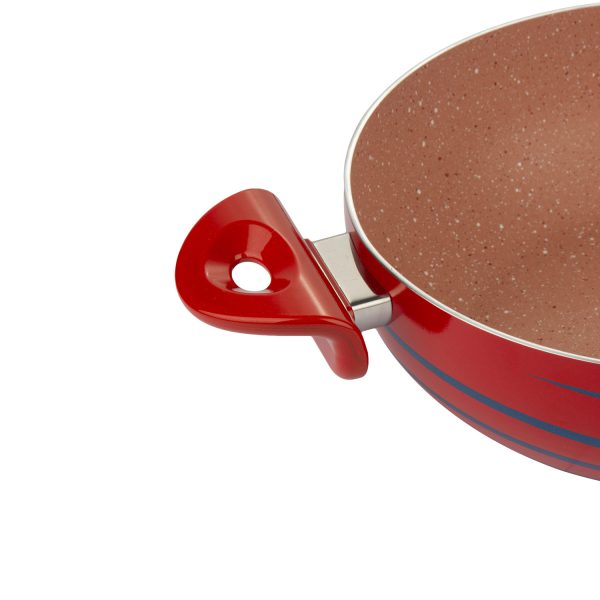 تابه وک عروس مدل فانتزی طرح خطی گرد سایز 28