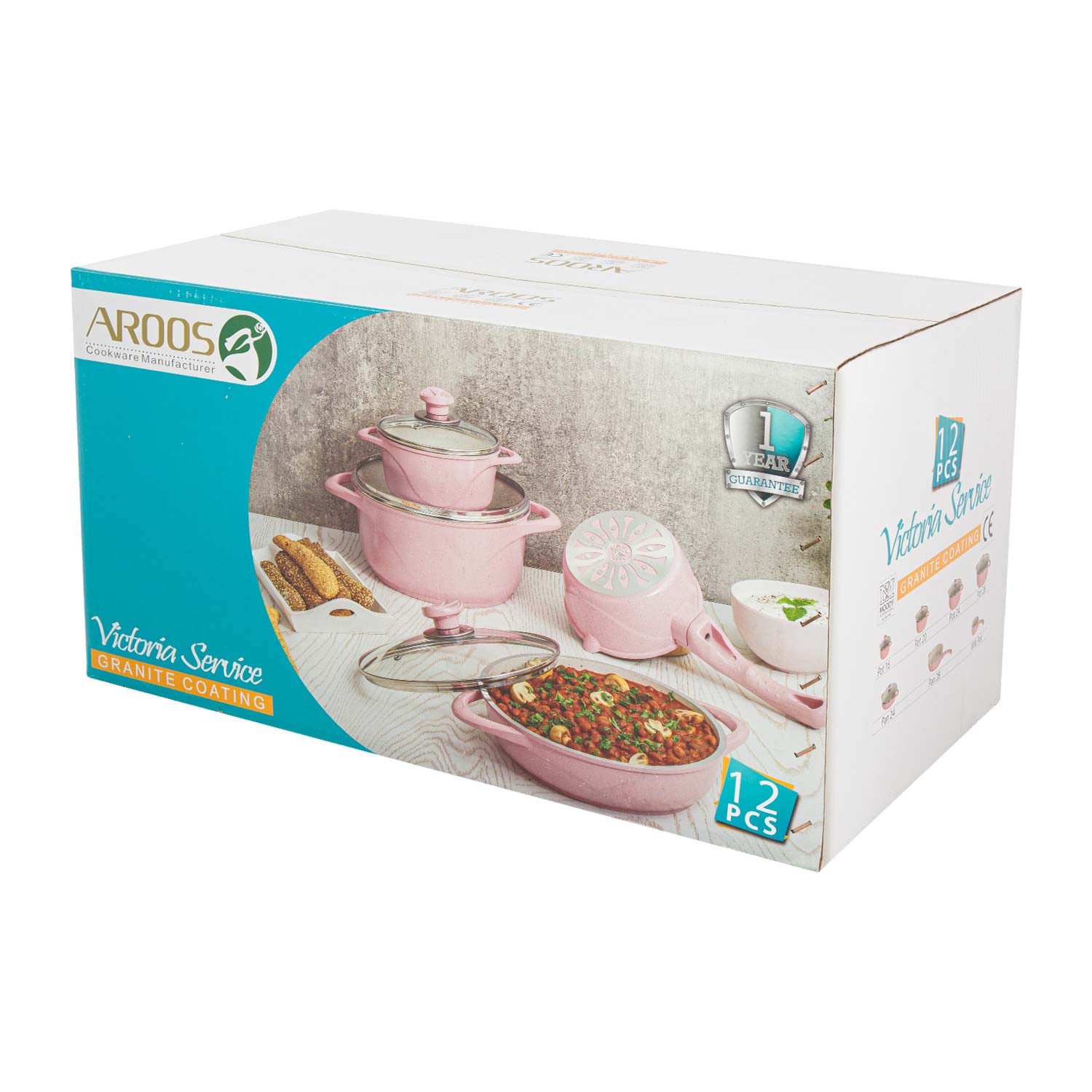 سرویس پخت و پز 12 پارچه عروس مدل ویکتوریا | قیمت خرید سرویس ویکتوریا