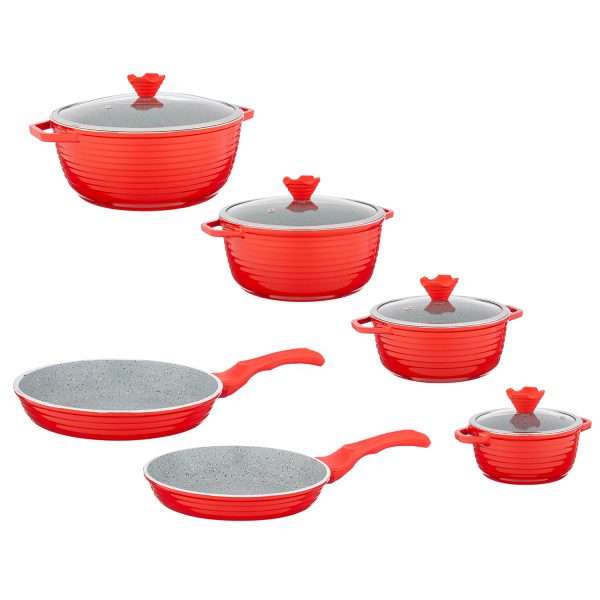 سرویس پخت و پز 10 پارچه عروس مدل کلاسیک خطی