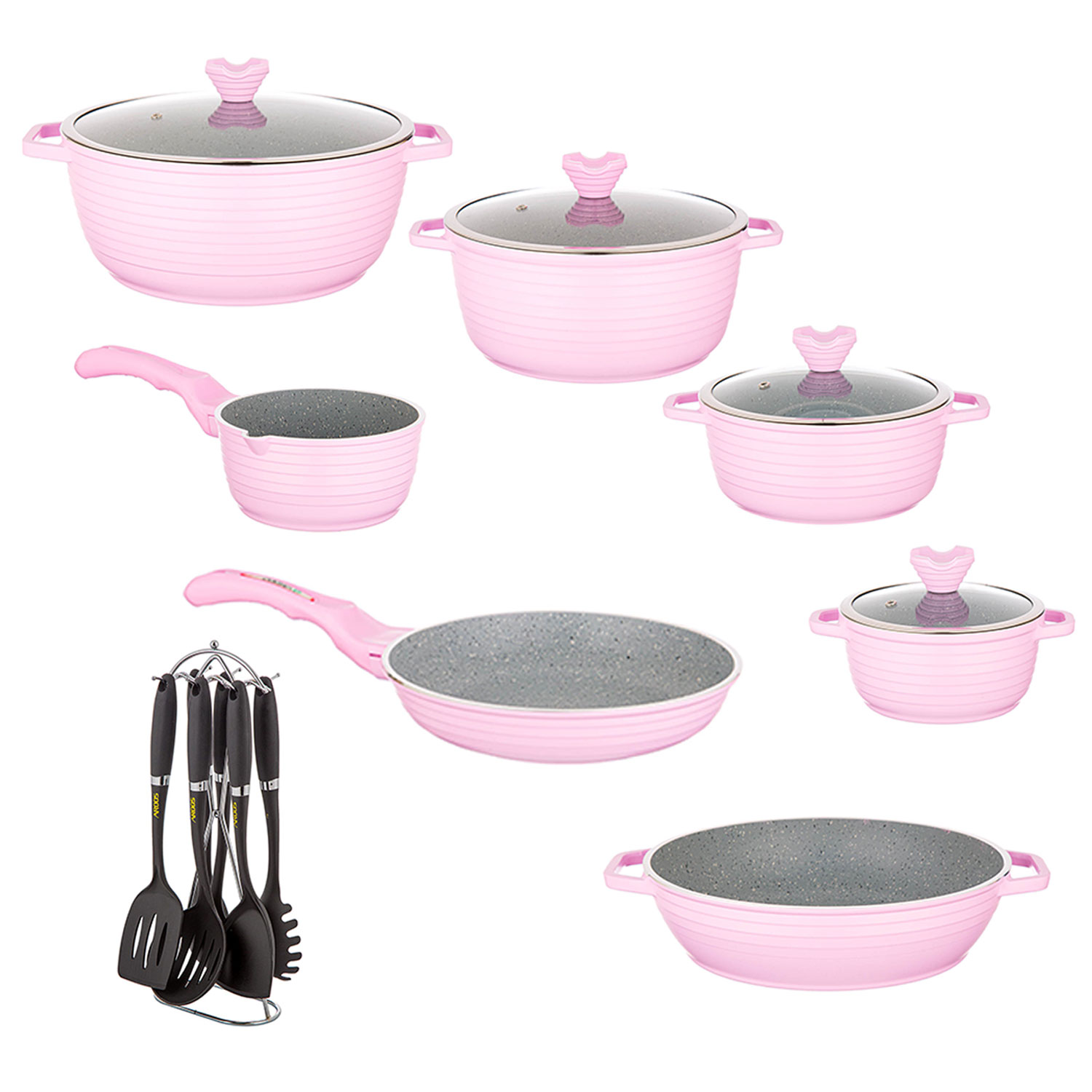 بهترین قیمت خرید سرویس پخت و پز 18 پارچه عروس مدل کلاسیک خطی