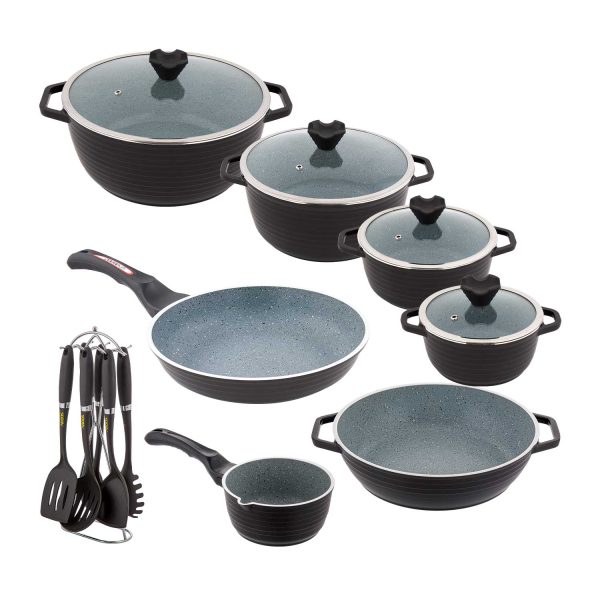 سرویس پخت و پز 18 پارچه عروس مدل کلاسیک خطی