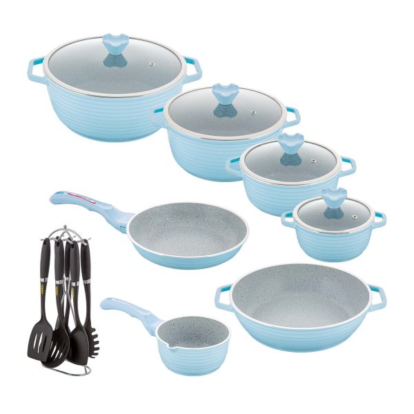 سرویس پخت و پز 18 پارچه عروس مدل کلاسیک خطی